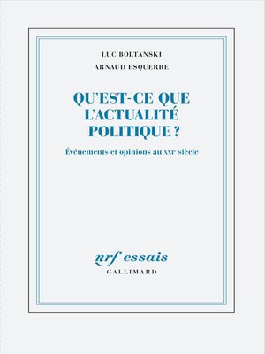 cover image of Qu'est-ce que l'actualité politique ?
